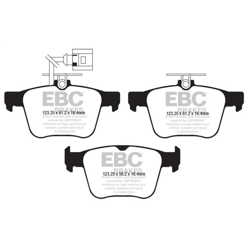 EBC 2018 Audi TT Quattro Redstuff Rear Brake Pads