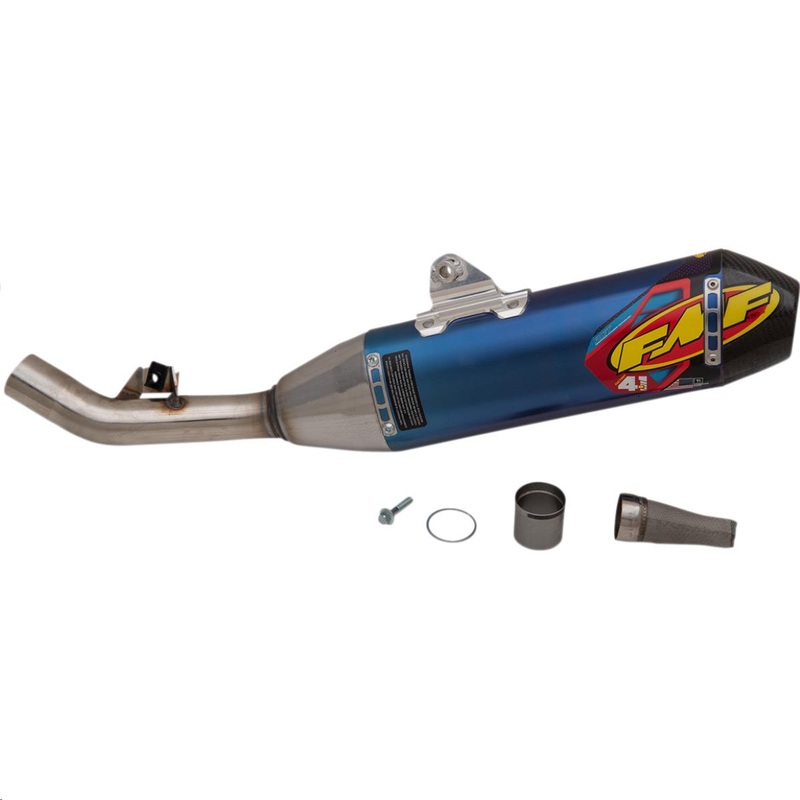 FMF Racing Factory 4.1 RCT Slip-On – Blue Titanium Muffler – Carbon End Cap 041587