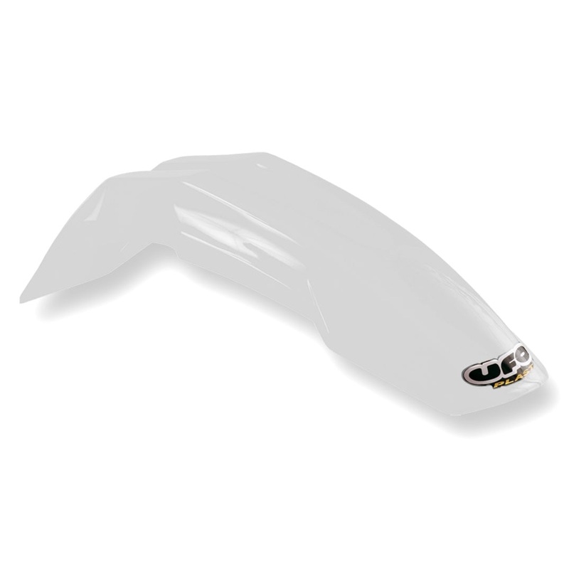 UFO Plastics Universal Supermoto Front Fender – White PA01029-041