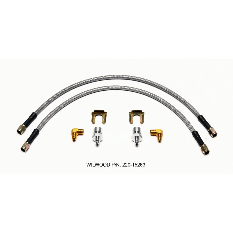 Wilwood Flexline Kit 18inch M10x1.50 IF 1/8-27 NPT 90 Degree