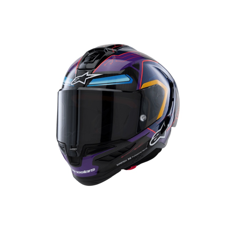 ALPINESTARS SUPERTECH R10 LE MARTINATOR HELMET – BLUE PURPLE RED GROSSY S