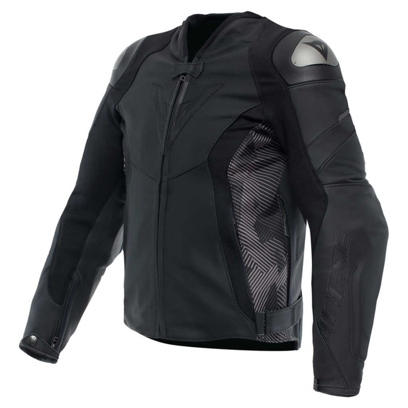 DAINESE AVRO 5 LEATHER JACKET – BLACK/ANTHRACITE 48