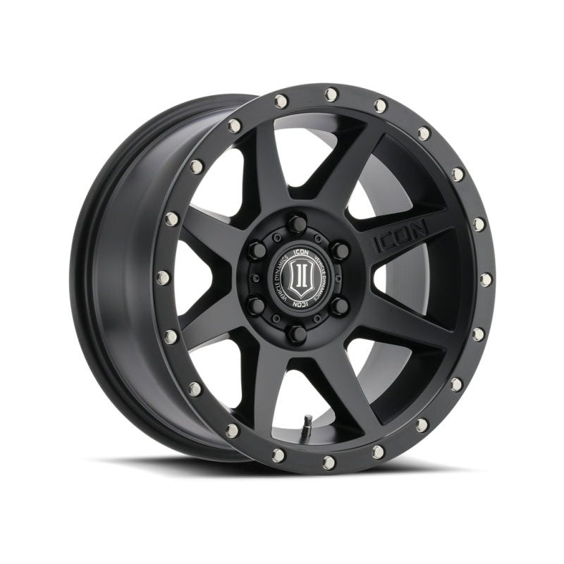 ICON Rebound 17×8.5 5×150 25mm Offset 5.75in BS 110.1mm Bore Satin Black Wheel