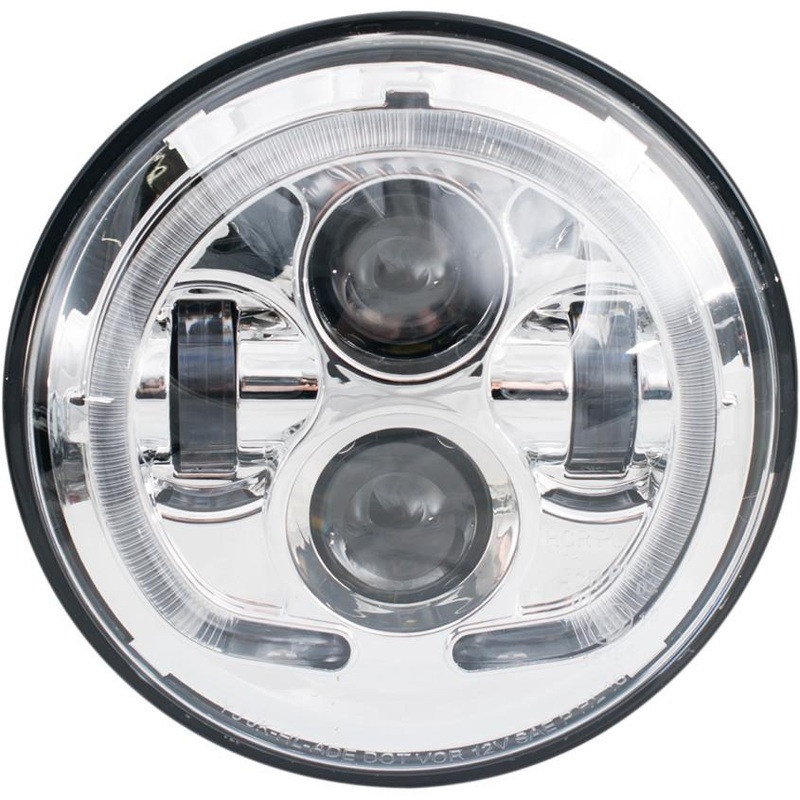 Rivco Products 7in. LED Headlight – Chrome LED-130