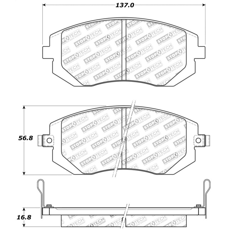 Stoptech 03-10 Subaru Forester/Impreza / 02-12 Subaru Legacy/Outback Sport Brake Pads – Front