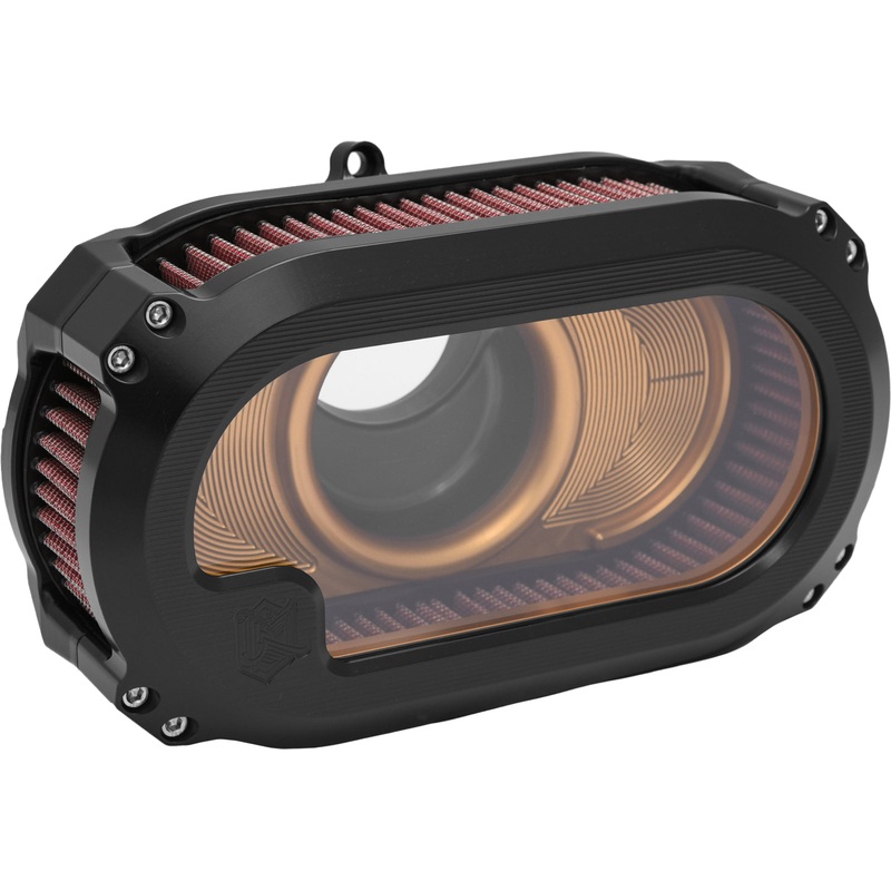 Kens Factory 563-03141 Nl Air Cleaner W/Glass Blkw/Gold Cvo `23 Rg Flhx `24