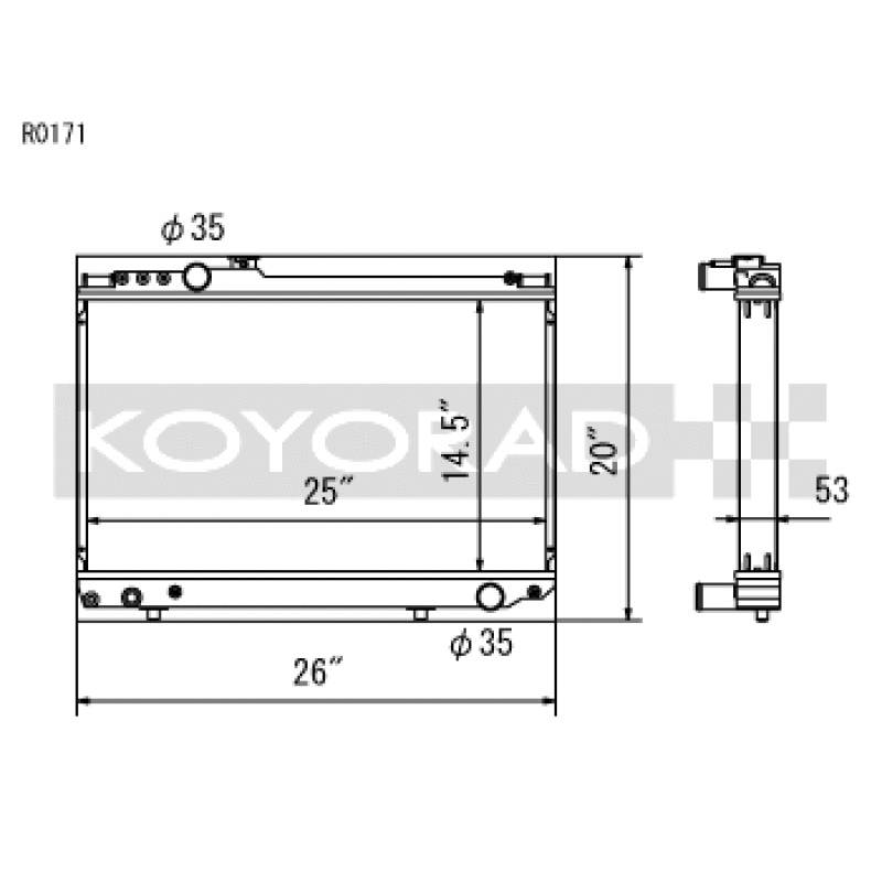 Koyo 86-92 Toyota Supra NA/Turbo MT Only (USDM Vehicles Req. M16x1.5 Plug) Radiator