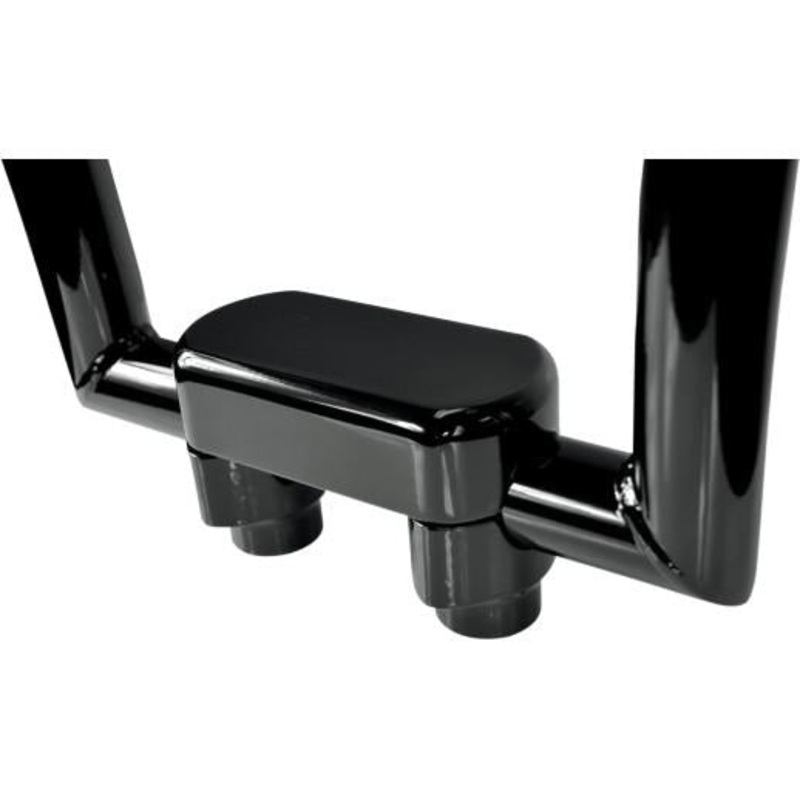 LA Choppers Solid Handlebar Riser/Top Clamp Kits – 1-1/2in. Tall – Black LA-7442-01B