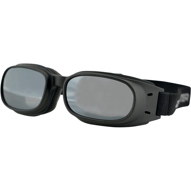 Bobster Eyewear Reflective Piston Goggles OSFA Black/Smoke Lens