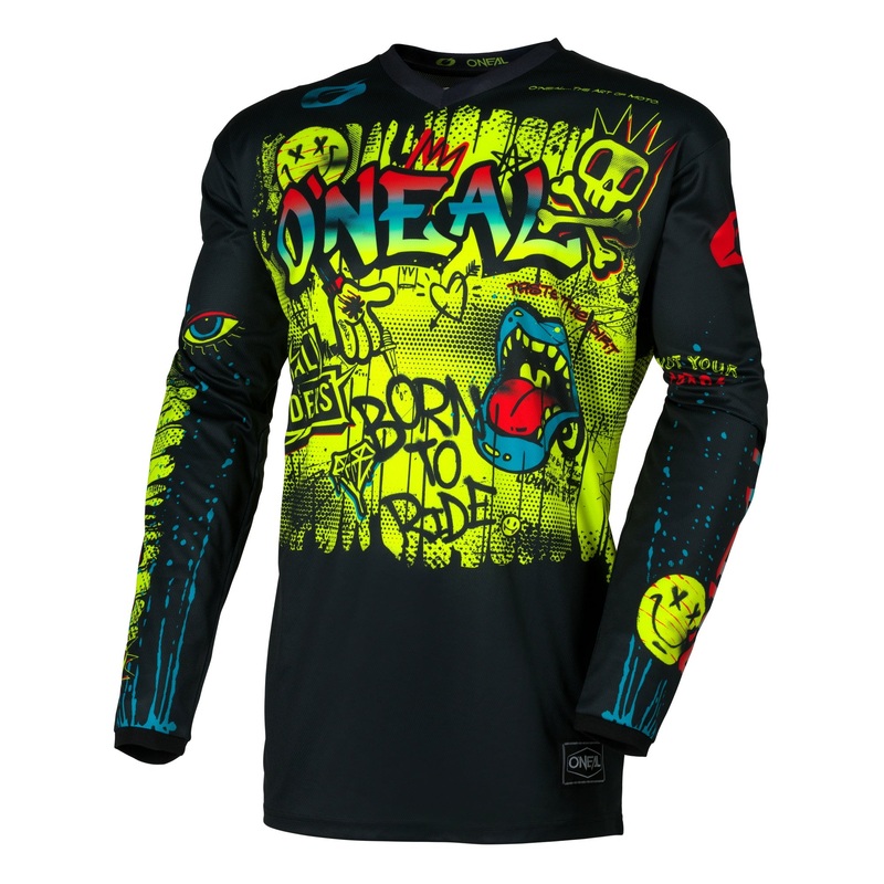 ONEAL 2026 YOUTH ELEMENT RANCID JERSEY – BLACK/NEON YELLOW XS