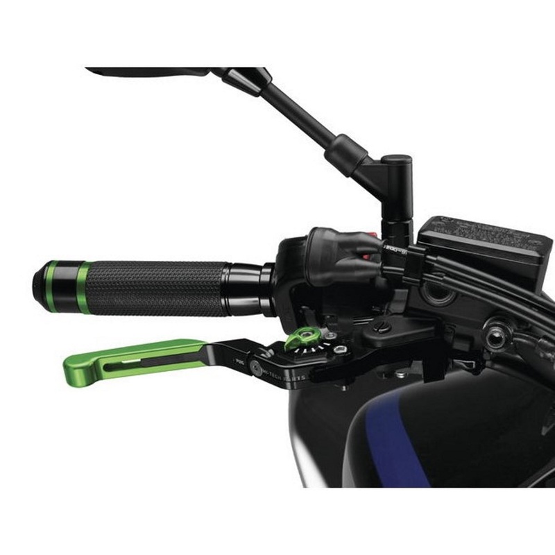 PUIG 3.0 Extendable Folding Brake Lever – Black/Green 14VNV