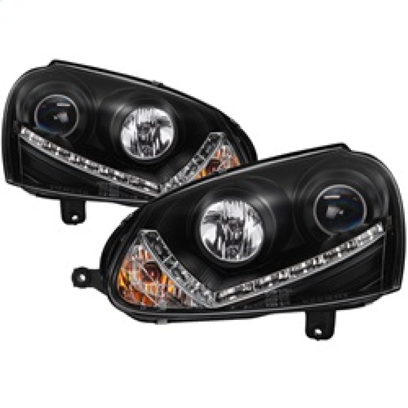 Spyder Volkswagen GTI 06-09/Jetta 06-09 Xenon/HID Model Only – DRL Black PRO-YD-VG06-HID-DRL-BK