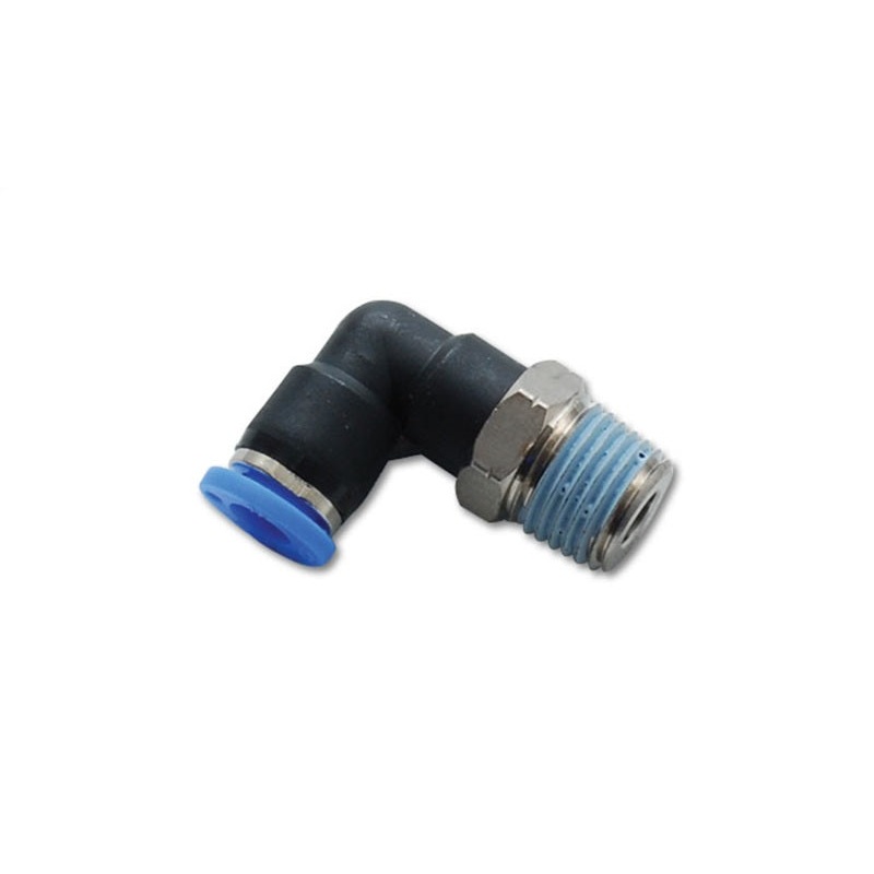 Vibrant Male Elbow Pneumatic Vacuum Fitting (1/8in NPT Thread) – for use with 5/32in (4mm) OD tubing
