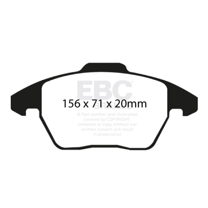 EBC 06-13 Audi A3 2.0 Turbo (Girling rear caliper) Yellowstuff Front Brake Pads