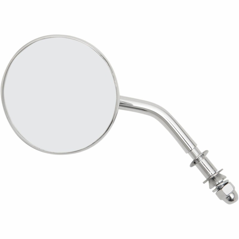 Emgo 3in. Chrome Stamped Mirror – HD Style Stem Length 3in. 20-06817