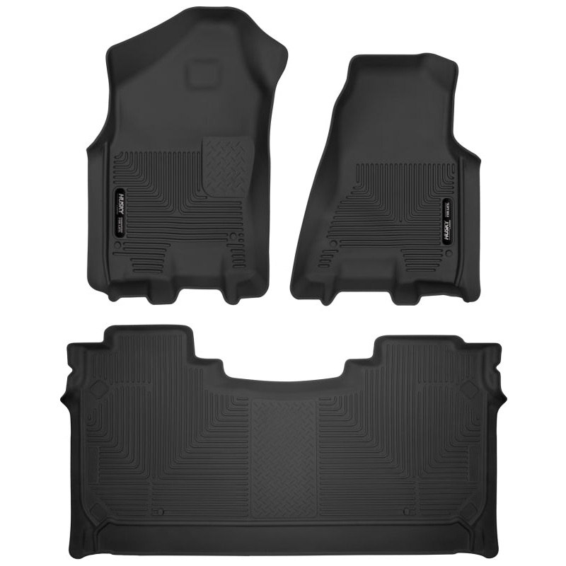Husky Liners 19-22 Dodge Ram 1500 Crew Cab X-Act Contour Front & Second Seat Floor Liners – Black