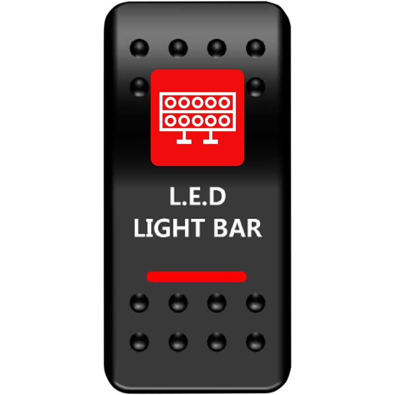 Moose Utility On/Off Rocker Switch – Lightbar – Red 2106-0446