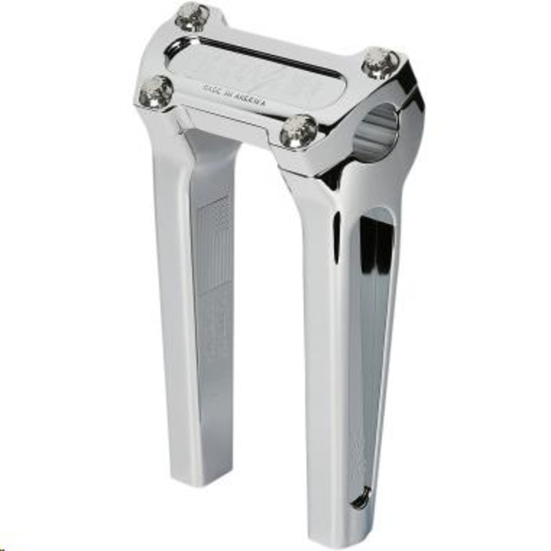Thrashin Supply Company Straight Handlebar Riser Kit without Gauge Cutout – 8in. – Chrome TSC-8000-3