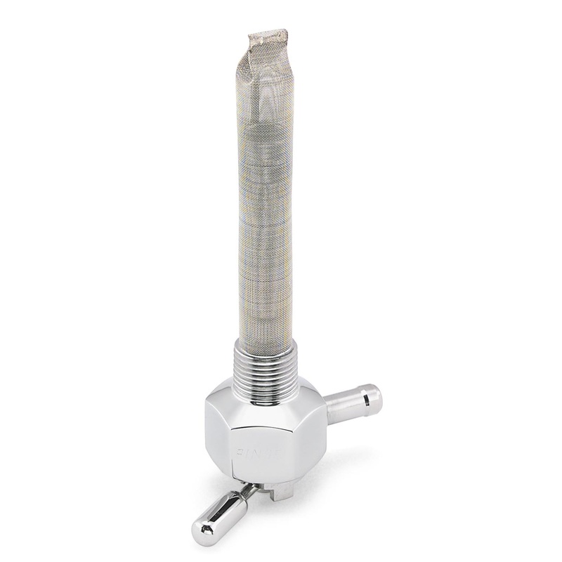 Pingel Power-Flo Petcock – 90deg. Outlet Facing Inward – Chrome 6211-CH