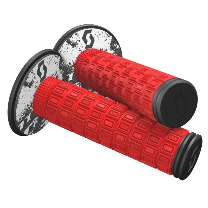 Scott USA Mellow ATV Grips – Neon Red/Black 269305-4959