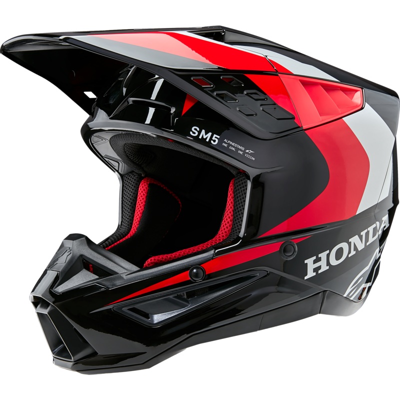 alpine star 482-9237X Honda S-M5 Helmet Black/Red Glossy Xl