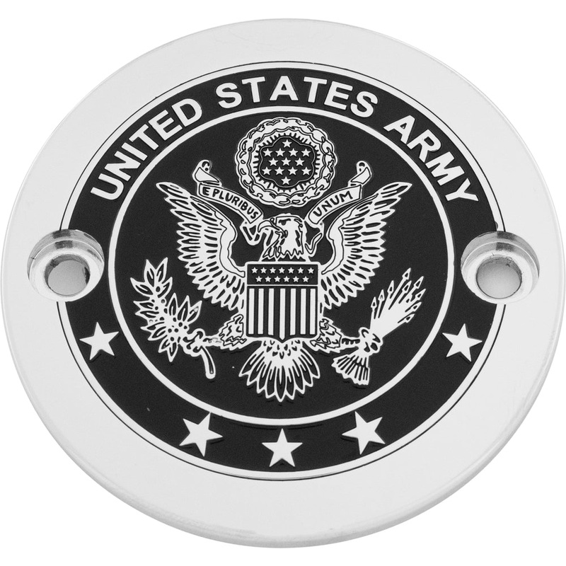 Custom Engraving LTD Patriotic Points Cover for Army  – Chrome – M8 ARM02-63