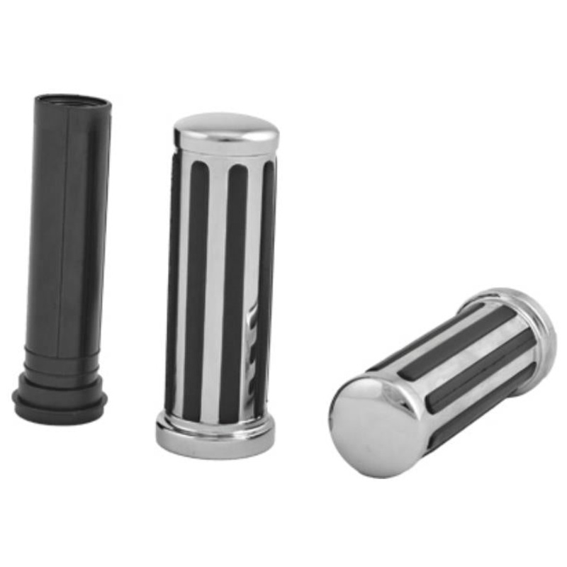 HardDrive Rail Style Grips with Smooth End Caps – Black Rubber H17-0513T
