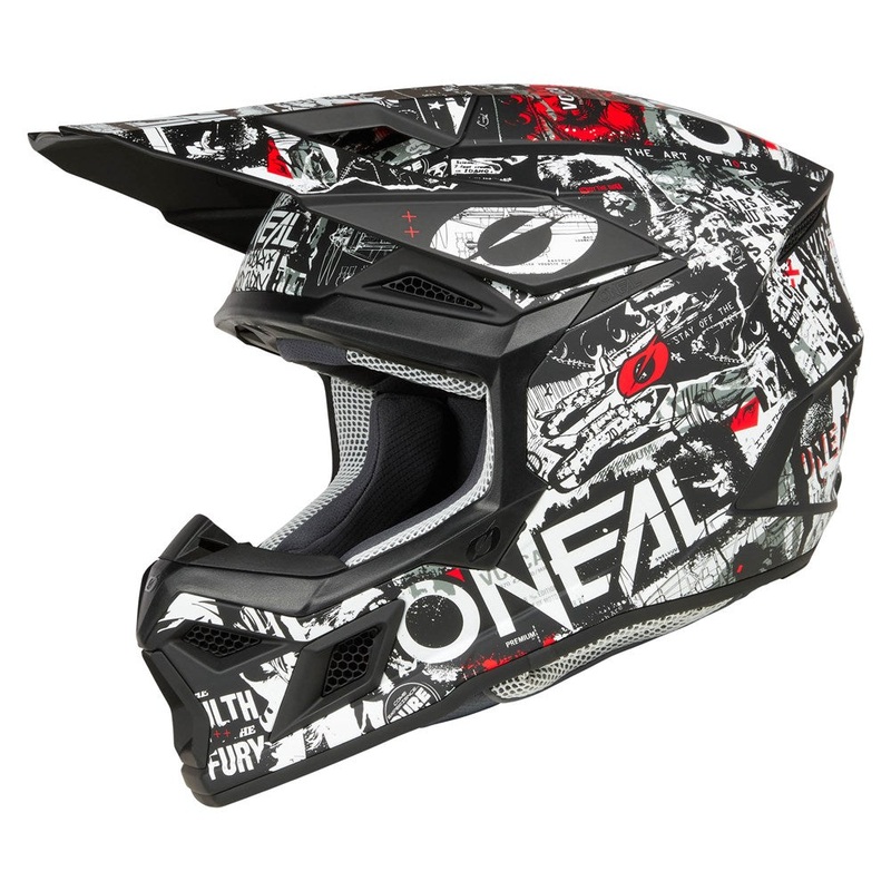 ONEAL 2025 3SRS ATTACK HELMET – MATTE BLACK/WHITE XS