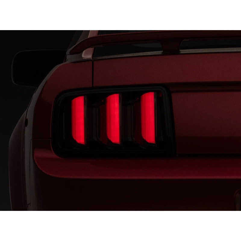 Raxiom 05-09 Ford Mustang Vector V2 LED Tail Lights- Black Housing (Smoked Lens)