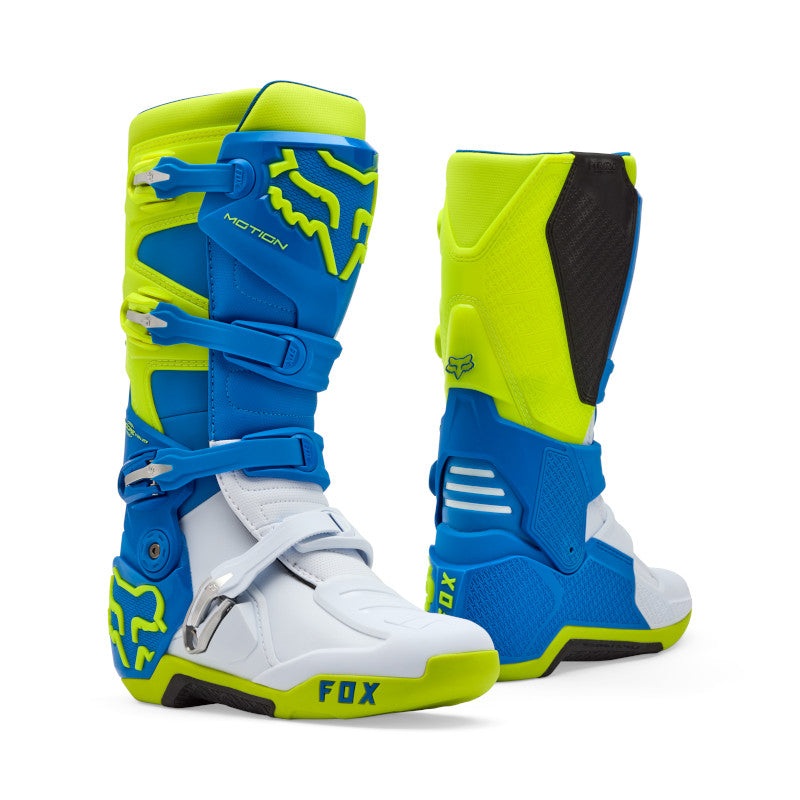 FOX MOTION BOOTS – BLUE/YELLOW 5