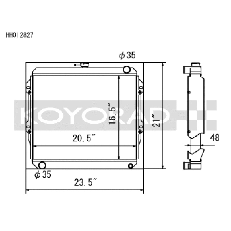Koyo Toyota 84-95 Pickup 2WD/4WD/ 4Runner 2.4L I4 (22R/RE) MT Radiator *Will Not Fit 22RET*