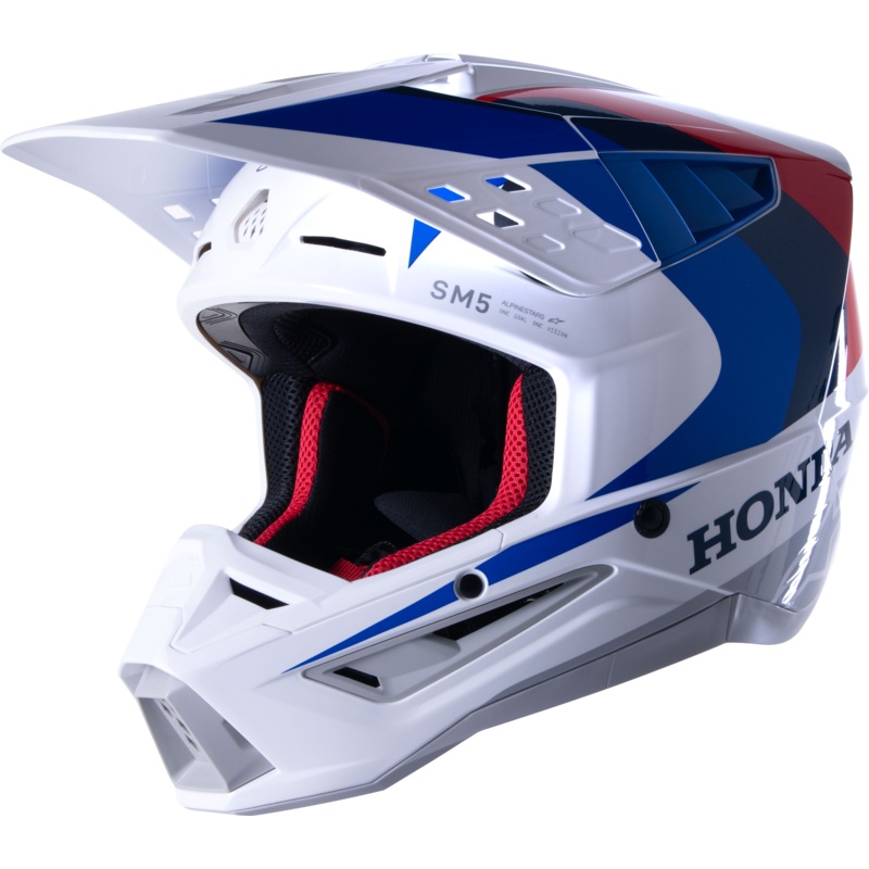 alpine star 482-92382X Honda S-M5 Helmet White/Blue/Red Glossy 2x