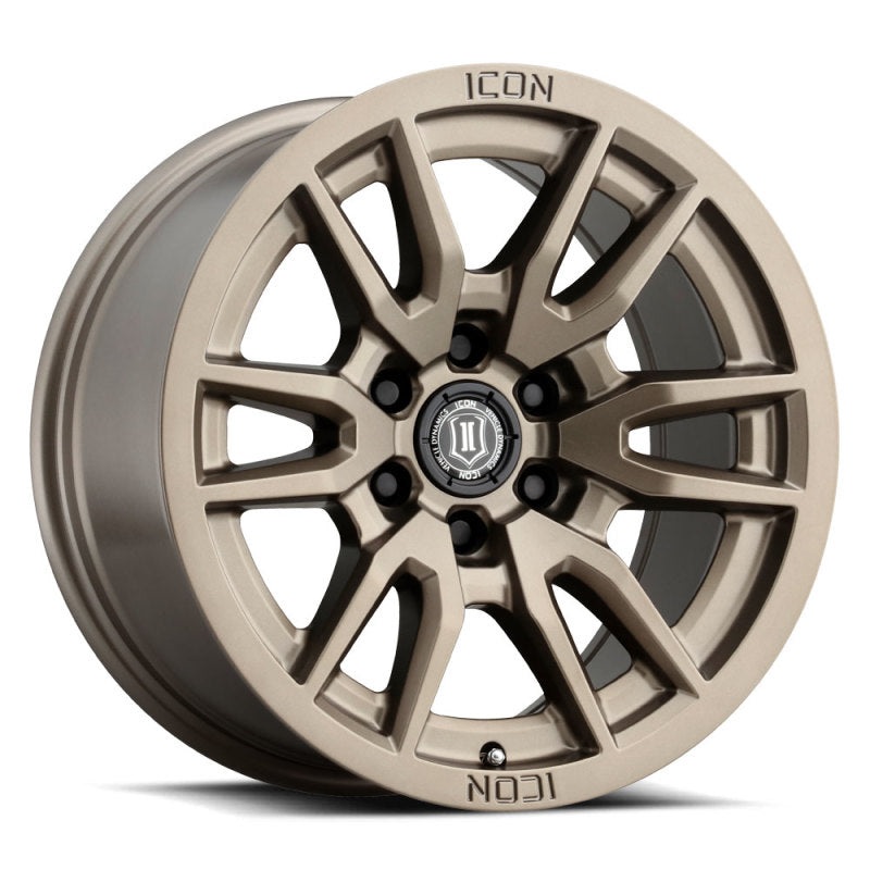 ICON Vector 6 17×8.5 6×5.5 0mm Offset 4.75in BS 106.1mm Bore Bronze Wheel