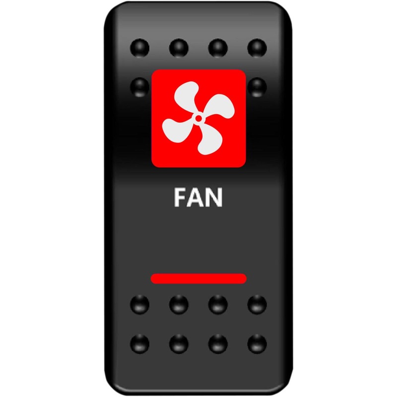 Moose Utility Fan Rocker Switch – Red 2106-0456