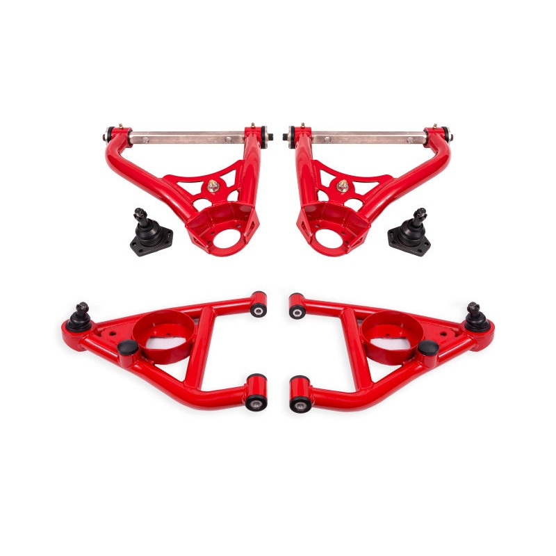 BMR 67-69 GM F-Body / 68-74 X-Body Non-Adj. Upper & Lower A-Arms (Polyurethane) – Red
