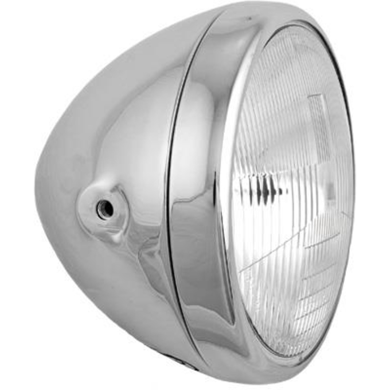 HardDrive Universal 7in. Chrome Headlight Assembly – Side Mount – 12v 60/55w H4 20-6027