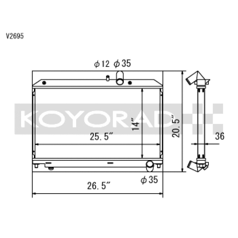 Koyo 04-08 Mazda RX-8 1.3L (MT) Radiator