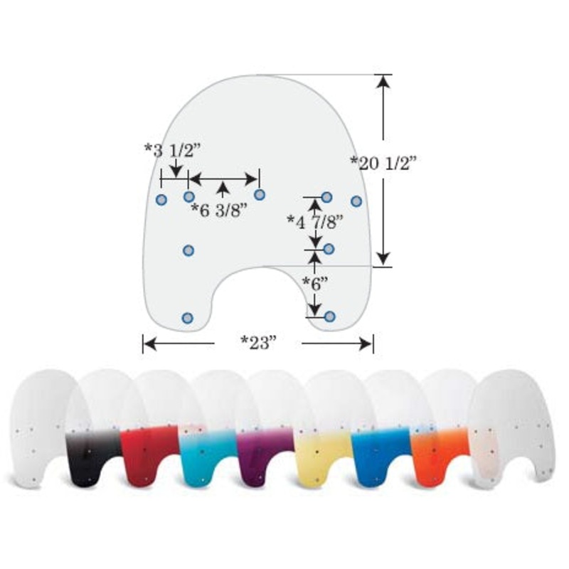 Memphis Shades Replacement Plastic for HD Detachable King Size Windshield – 21in. – Clear MEP6460