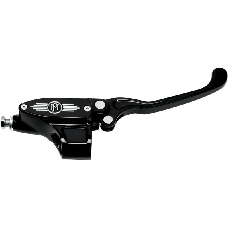 Performance Machine 9/16in. Bore Hydraulic Brake Side Contour Billet Handlebar Control (Single Caliper) – Contrast Cut 0062-2510-BM