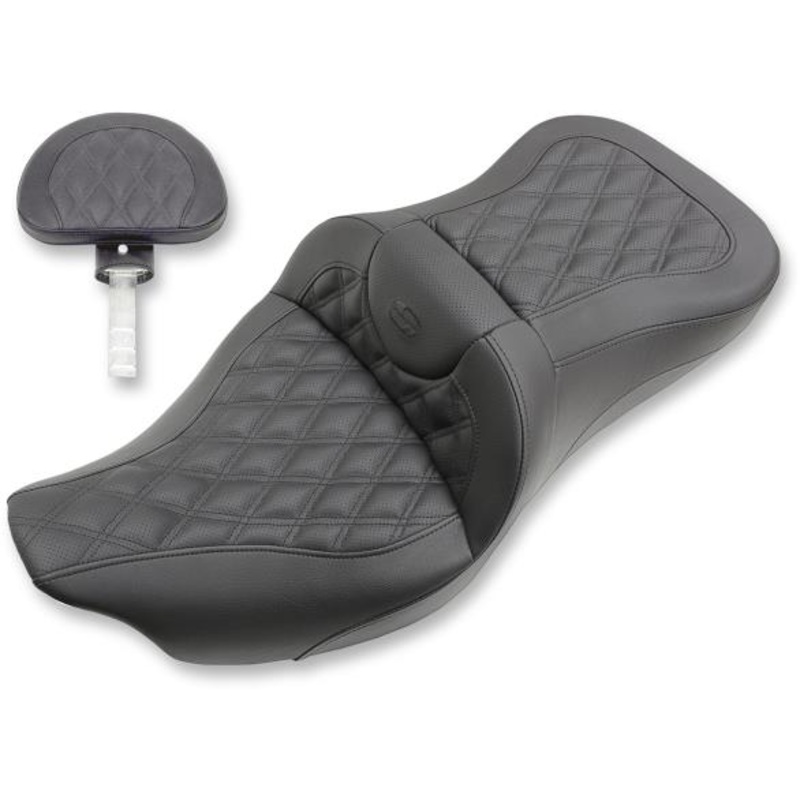 Saddlemen Extended Reach Road Sofa LS Seat with Drivers Backrest 808-07B-184BR
