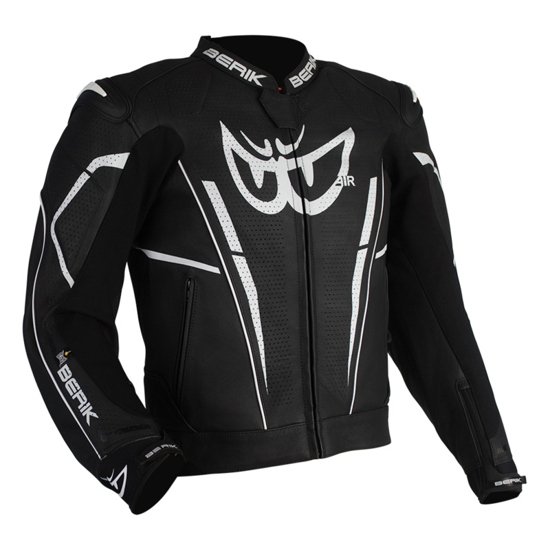 BERIK MONZA LEATHER JACKET – BLACK/WHITE 48