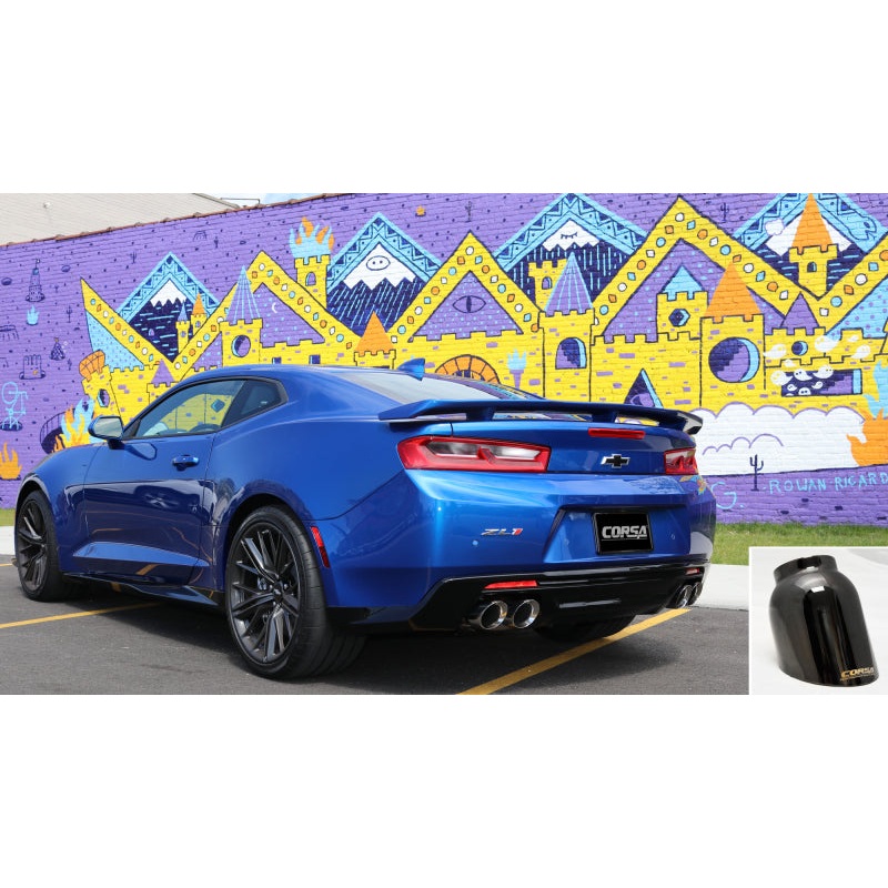 Corsa 2017-2024 Chevrolet Camaro SS 6.2L V8 2.75in Black Xtreme Axle-Back Exhaust