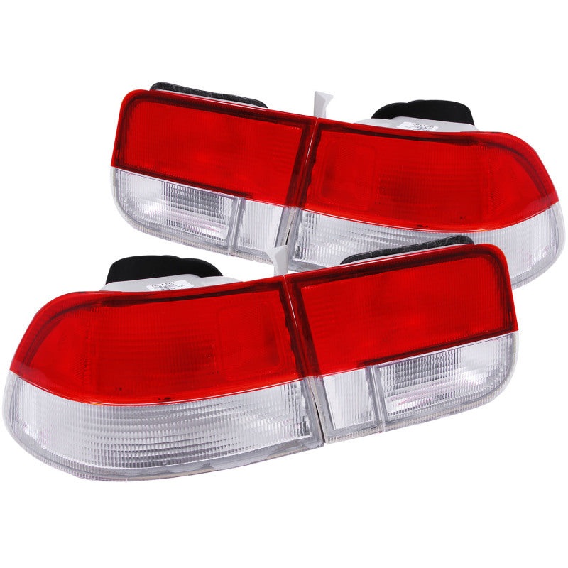 ANZO 1996-2000 Honda Civic Taillights Red/Clear – OEM 4pc