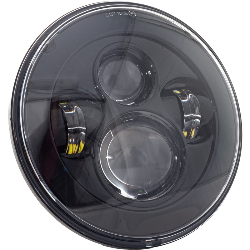Letric Lighting Co. 7in. Premium LED Headlight – Black LLC-LH-7B