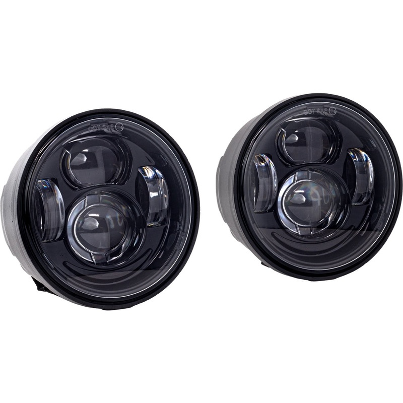 Letric Lighting Co. Fat Bob LED Headlight – Black LLC-EFBH