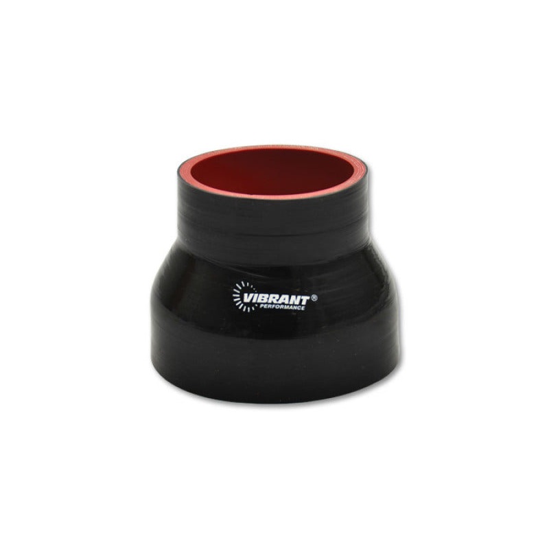 Vibrant 4 Ply Reducer Couper 3.5in ID x 3.75in ID x 3.0in Long – Black
