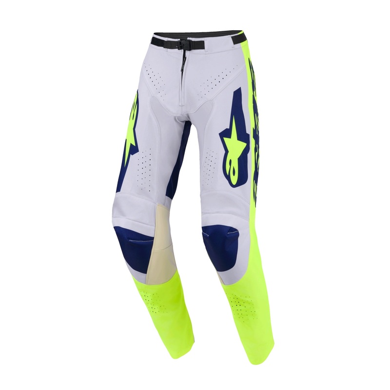 ALPINESTARS 2026 RACER AIR RIWAY PANTS – LIGHT GREY YELLOW FLUO BLUE 28