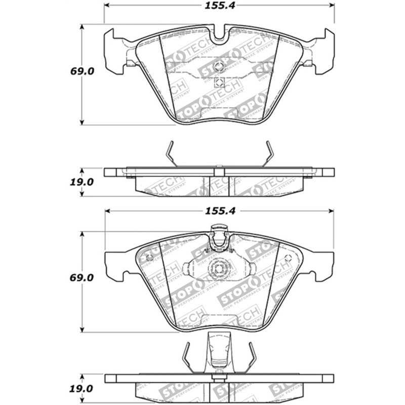 StopTech Performance 07-09 BMW E90/E92/E93 335i Coupe/Sedan Front Brake Pads D918