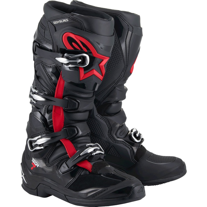 alpine star 482-0004109 Tech 7 Boots Black/Red Fluo 9