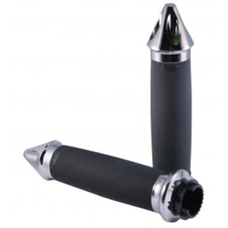Avon Grips Touring 1 in. Custom Spike End Grips – Black-Anodized MT-CC-86-AN-SPK